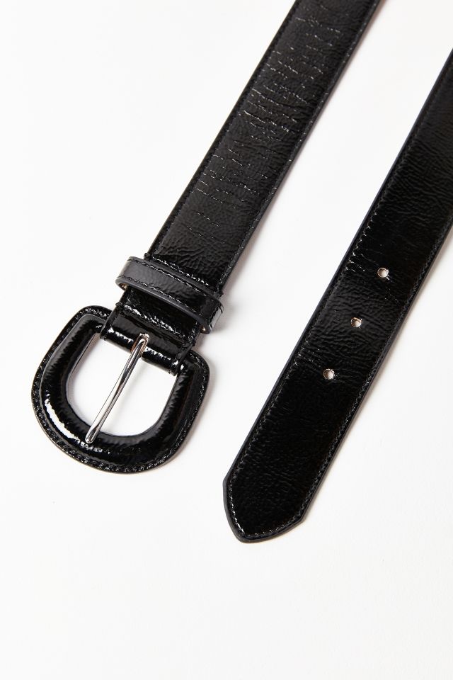 Ceinture en cuir verni à double boucle #3