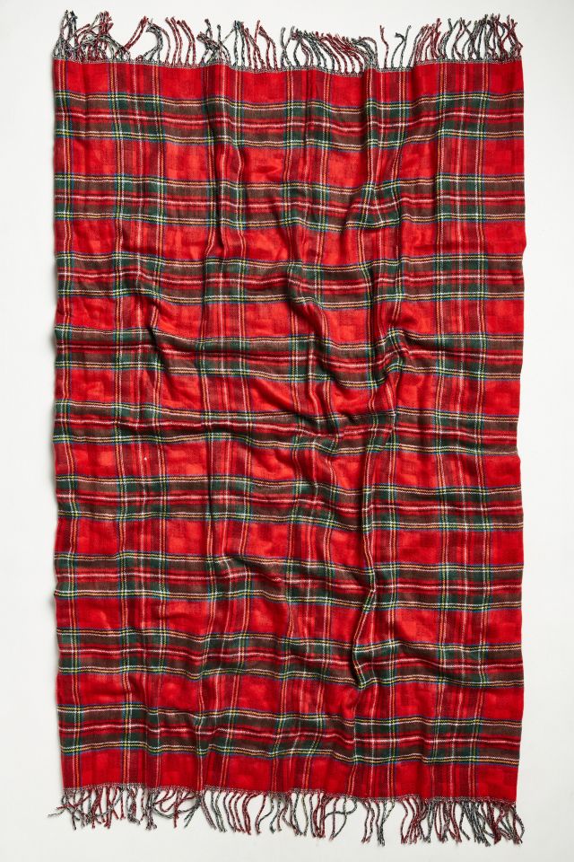 小物 Stussy PLAID SCARF 24fw Stussy Plaid Scarf Burgundy Plaid Hombre - FW24 - US