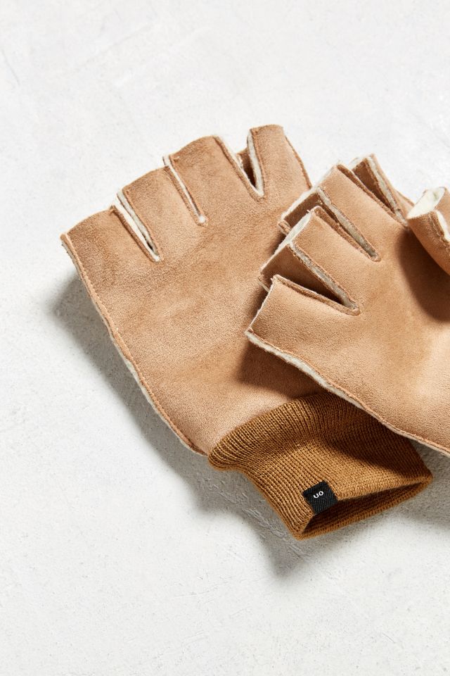 Fingerless Faux Shearling Glove #2