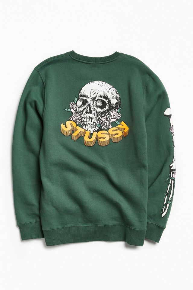 Stussy Skull And Roses Crew Neck Sweatshirt