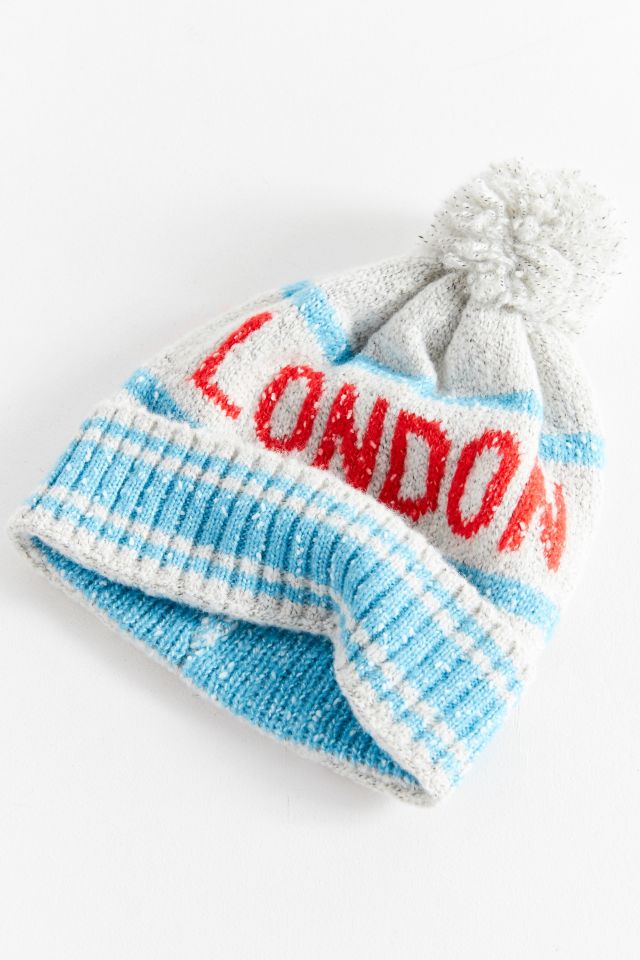 City Intarsia Pompom Beanie #1