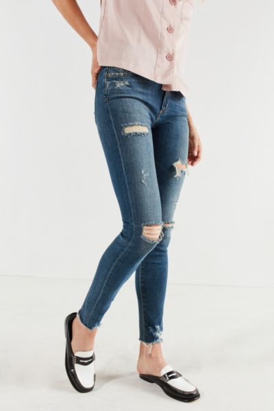 AGOLDE Sophie High Rise Distressed Cropped Skinny Jean