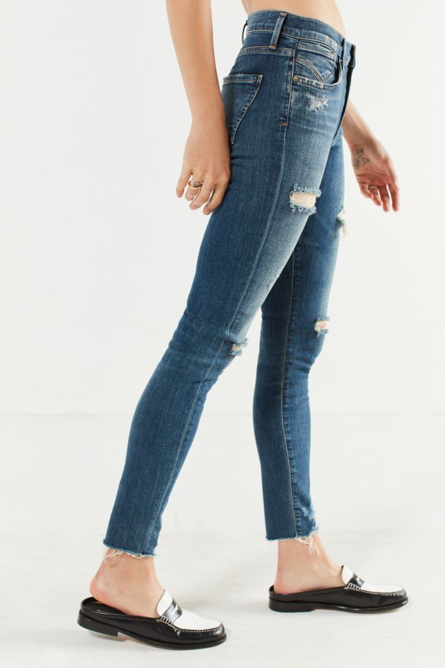 Jeans court étroit déchiré à taille haute Sophie AGOLDE – Édition #5