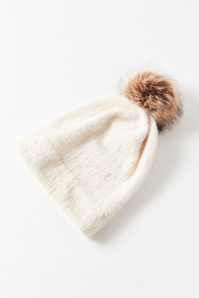 Fuzzy Pompom Beanie #1