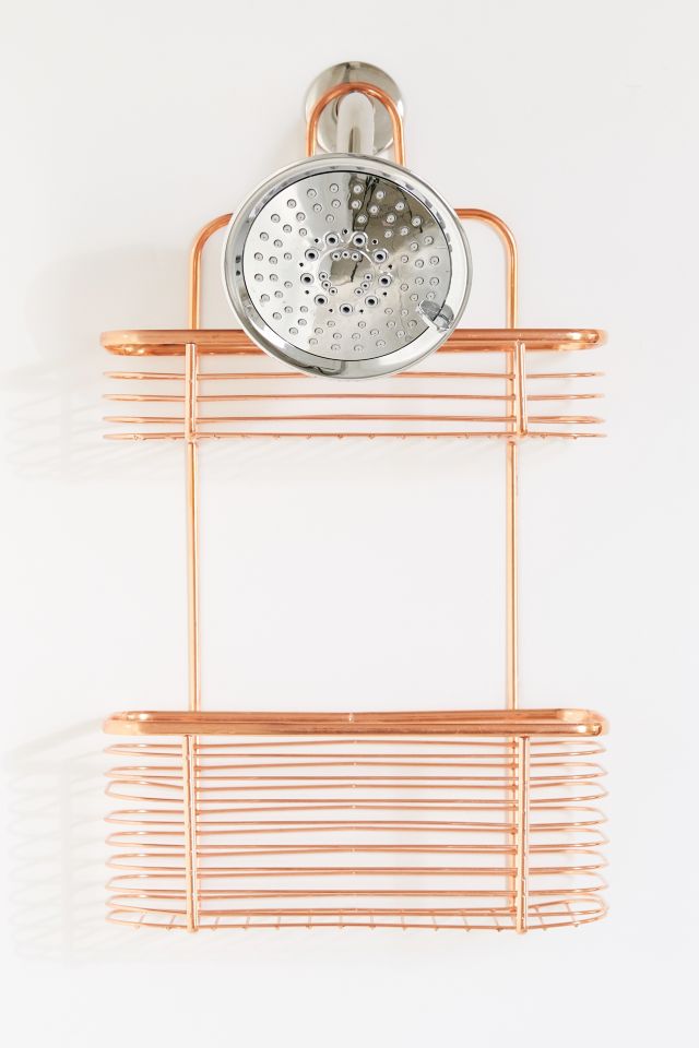 Minimal Rose Gold Shower Caddy