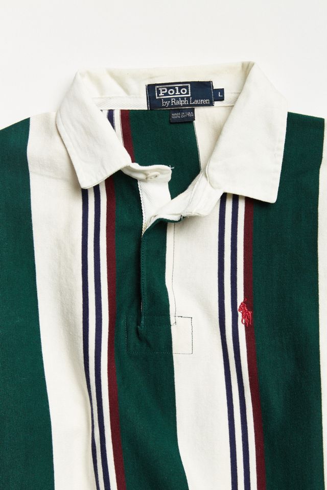 Vintage Polo Ralph Lauren Multi Vertical Stripe Rugby Shirt #2
