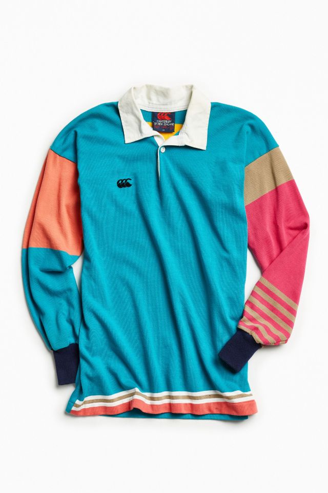 Vintage Canterbury New Zealand Teal Rugby Shirt | Urban Outfitters