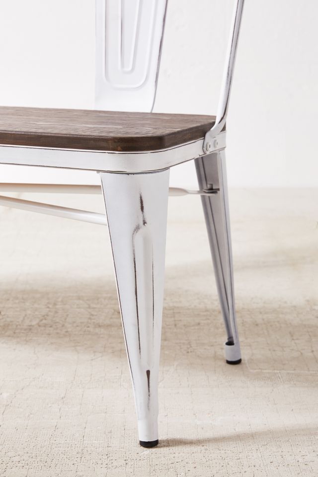 White metal dining online bench