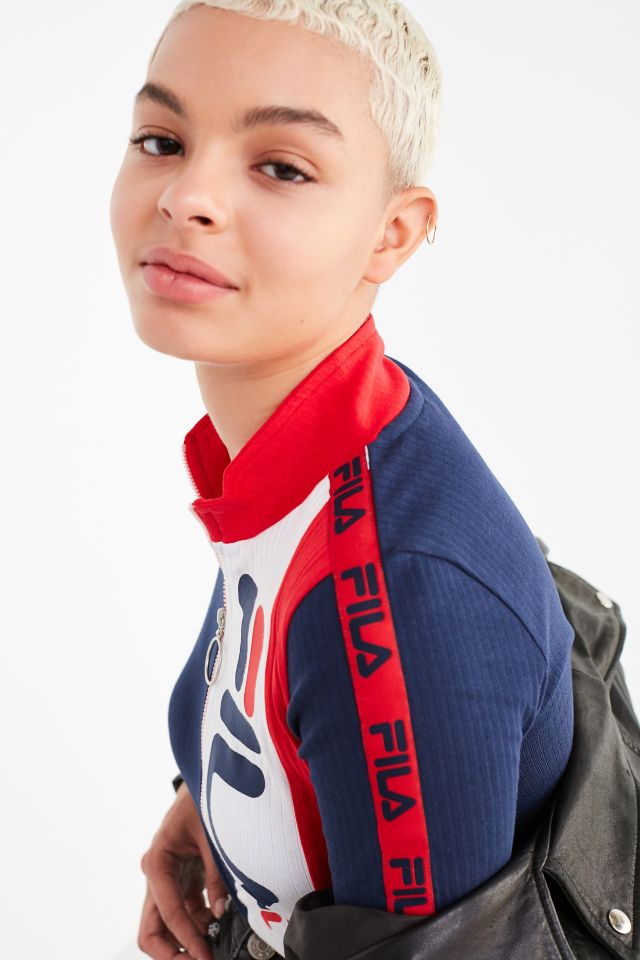 FILA + UO Mock-Neck Zipper Top #5