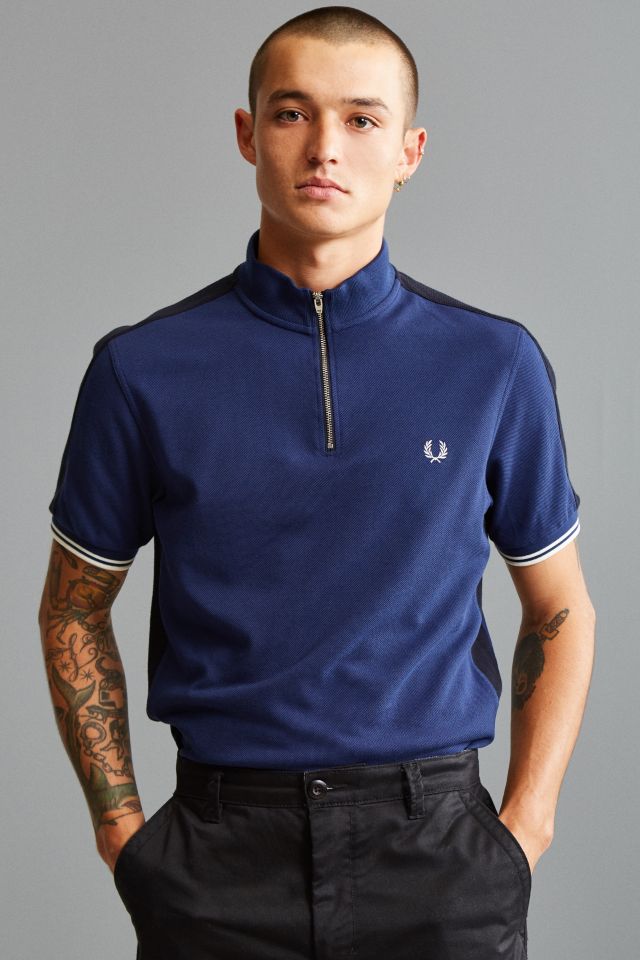 Fred Perry Zip Neck Pique Polo Shirt | Urban Outfitters