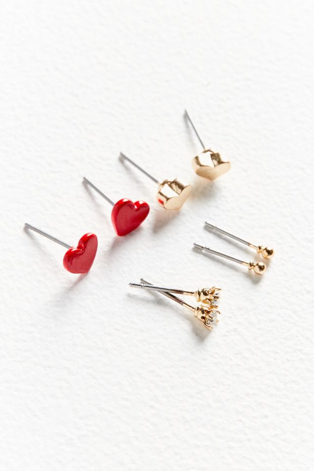 Blaire Heart Post Earring Set #2