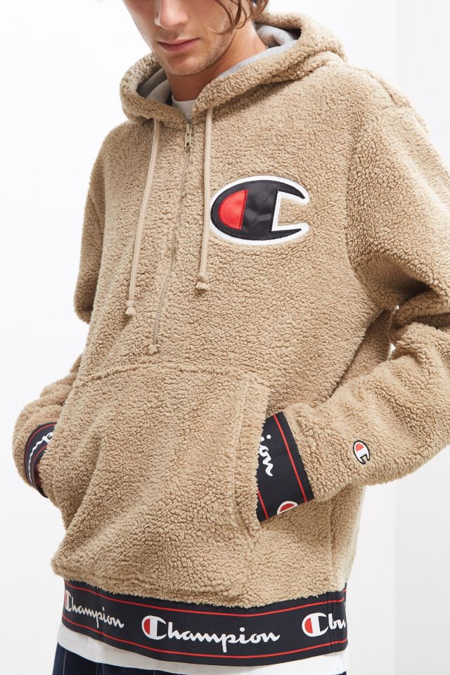 Champion tan sherpa hoodie on sale