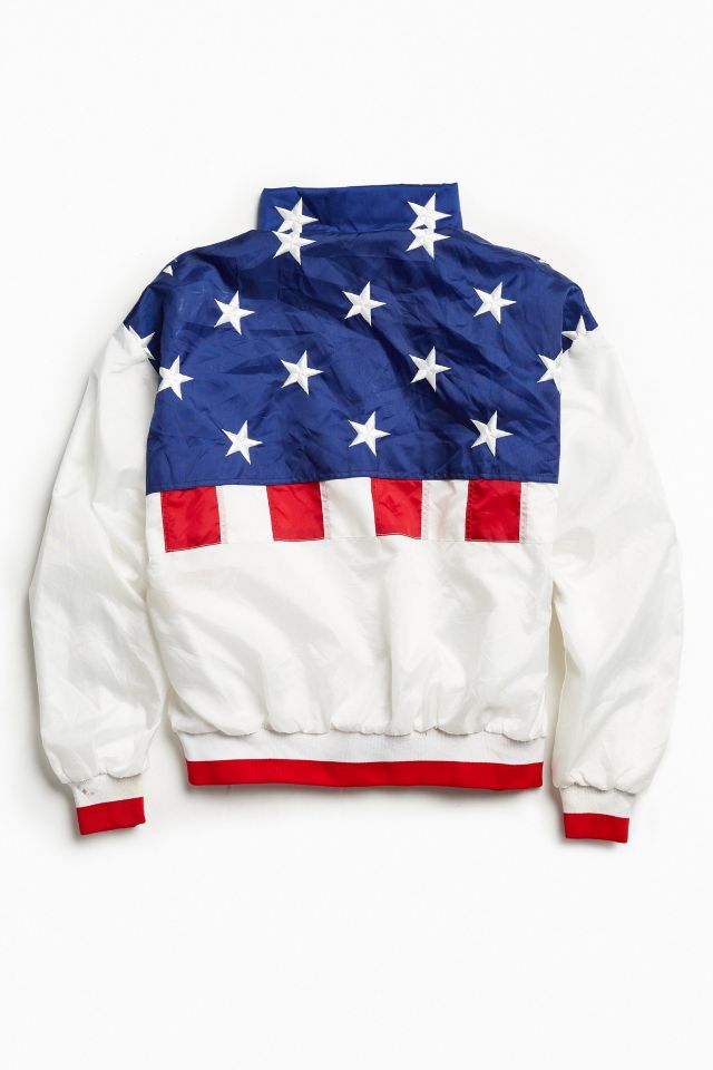 Vintage USA Flag Bomber Jacket #1