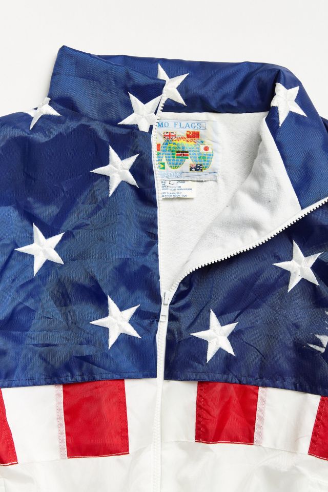 Vintage USA Flag Bomber Jacket #2