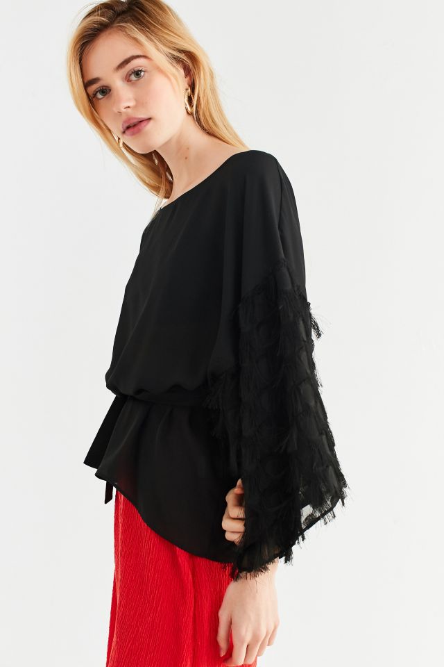 Jovonna London Bacari Checkered Fringe Top #4