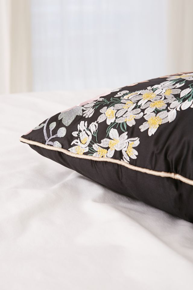 Gracie Embroidered Satin Pillow #1