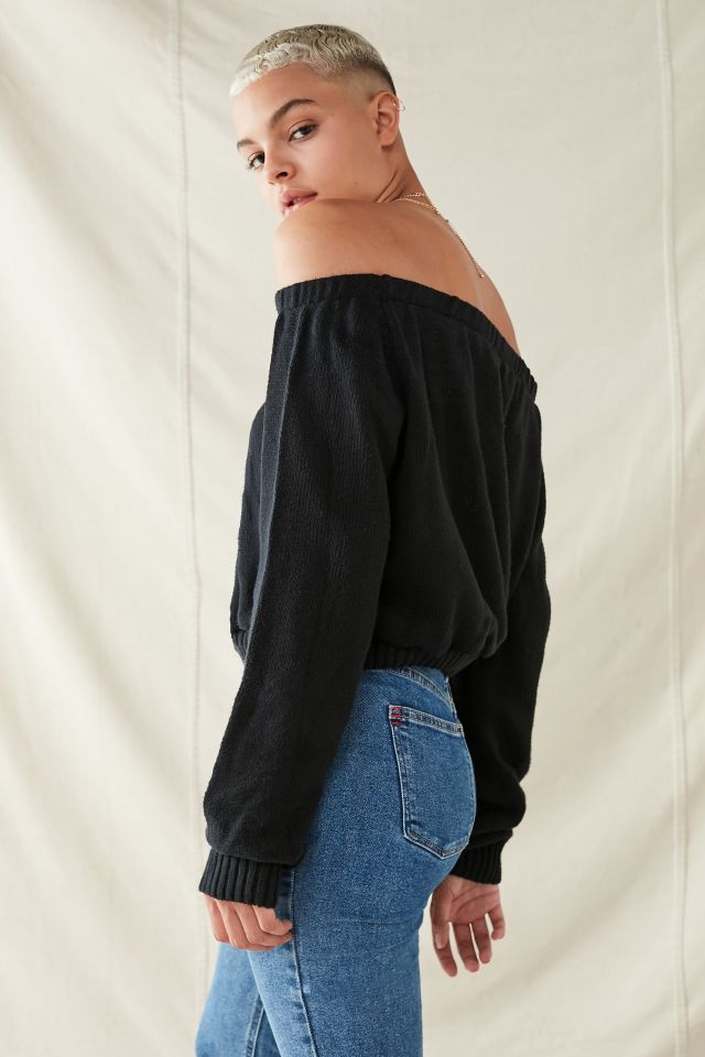 Urban Renewal Recycled Off-The-Shoulder Cropped Sweater #2