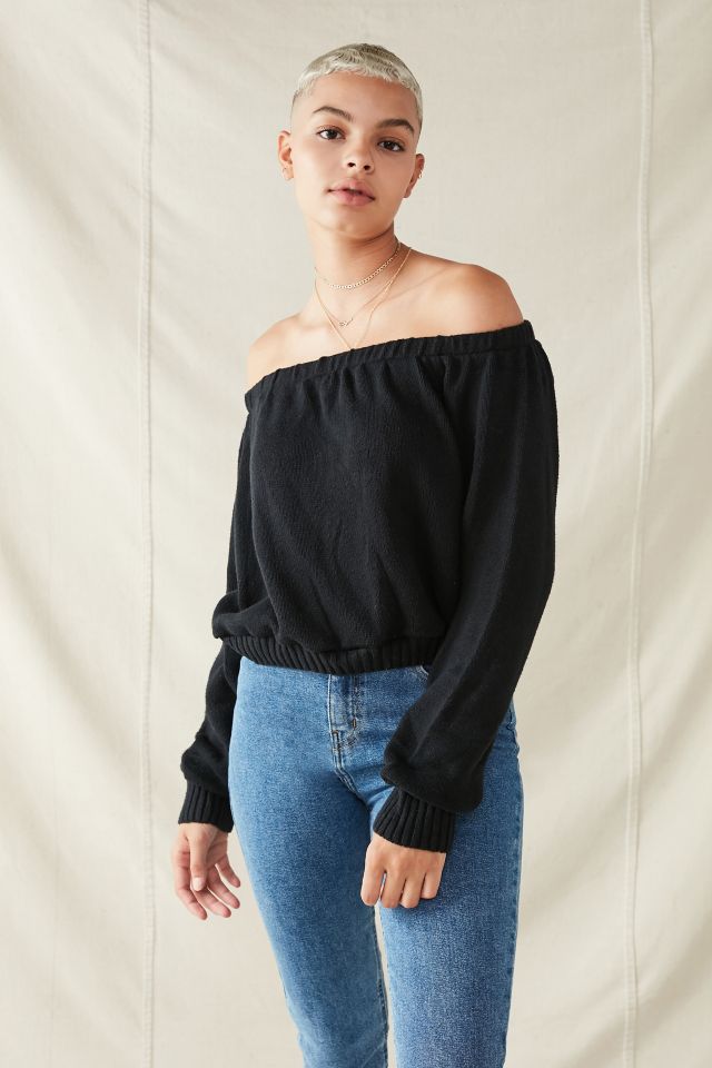 Urban Renewal Recycled Off-The-Shoulder Cropped Sweater #5