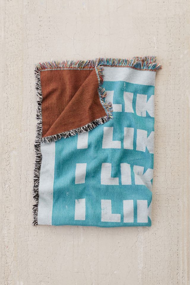 UO Artist Series I Like U Woven Throw Blanket #1