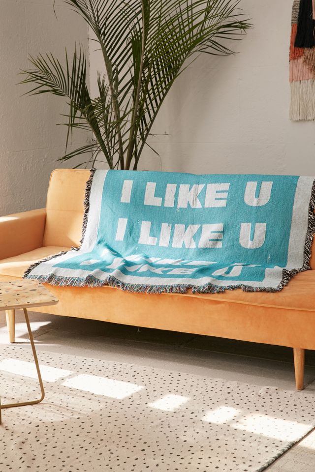 UO Artist Series I Like U Woven Throw Blanket #2