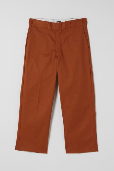 Dickies Uo Exclusive 874 Cutoff Work Pant In Dark Orange, Men's At Urban Outfitters