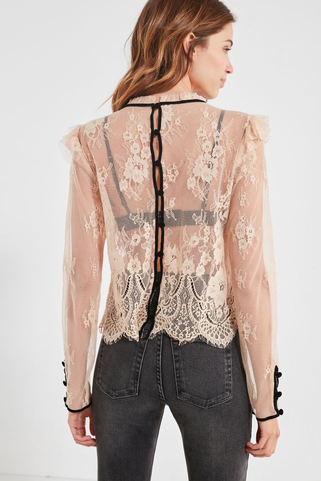 UO Eloise Sheer Lace Top #2