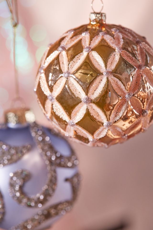 Assorted Embellished Ball Christmas Ornament - Set Of 4 #2