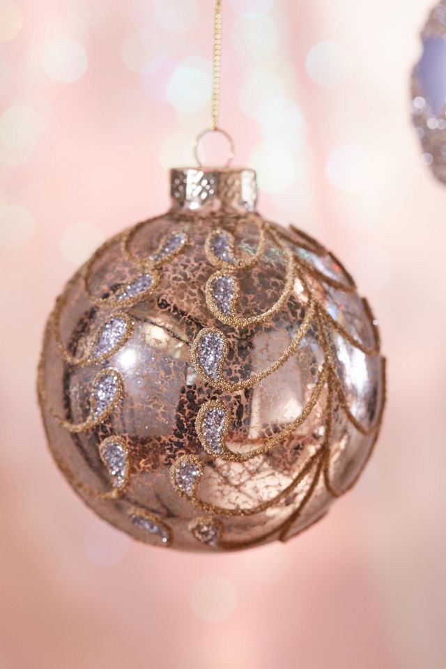 Assorted Embellished Ball Christmas Ornament - Set Of 4 #3