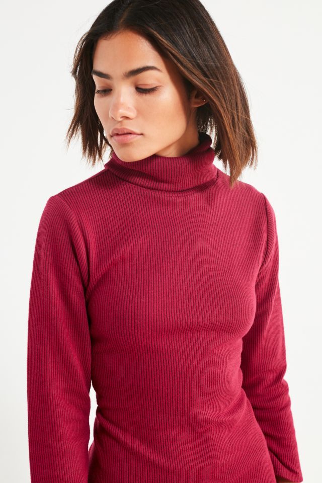 UO Tucker Ribbed Turtleneck Mini Dress #1
