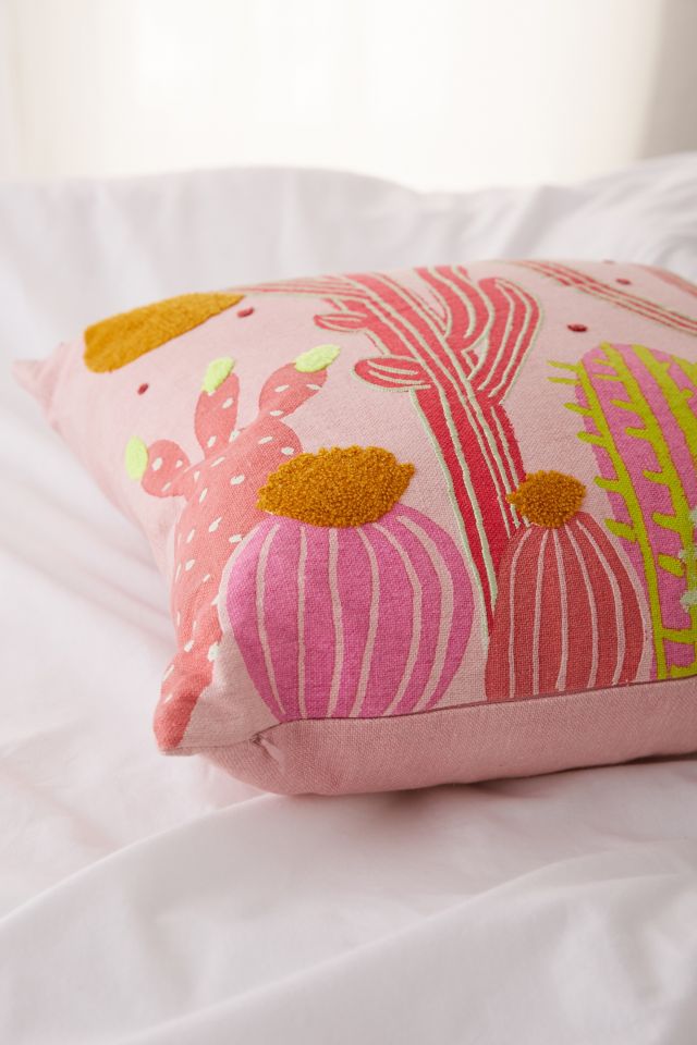 Cactus Landscape Throw Pillow #1