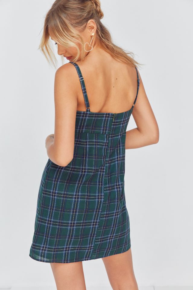 Urban outfitters hotsell green plaid dress