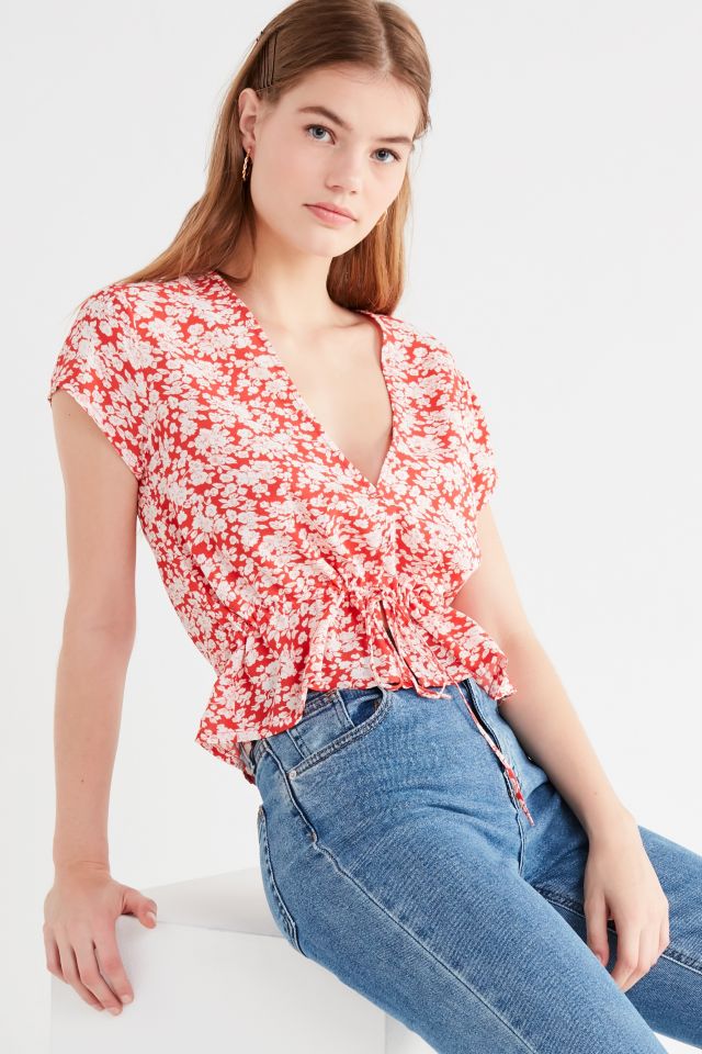 Rolla’s Lula Tie-Front Peplum Blouse #3