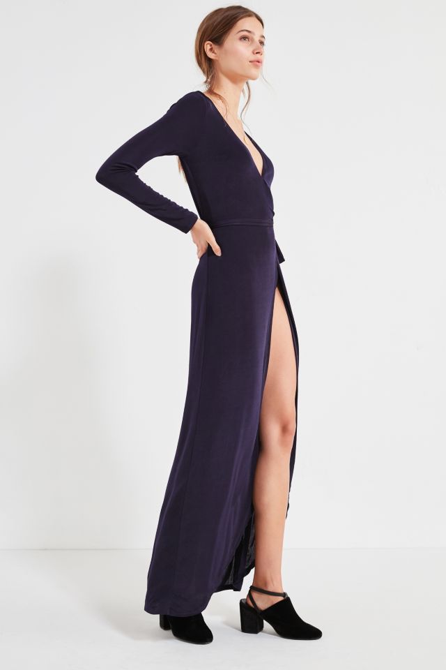 UO Studio Bodysuit Wrap Maxi Dress  #3