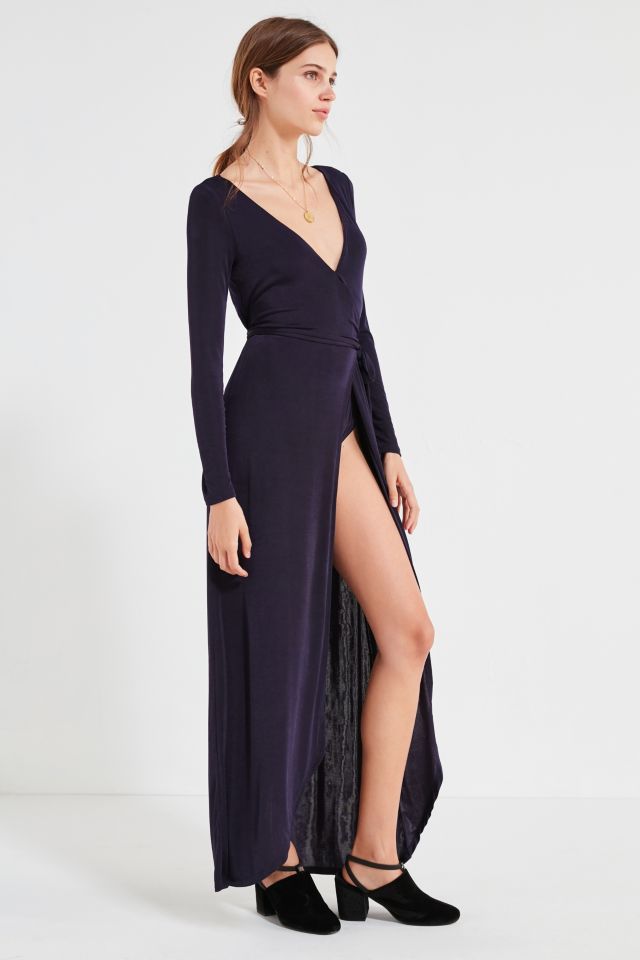 UO Studio Bodysuit Wrap Maxi Dress  #5