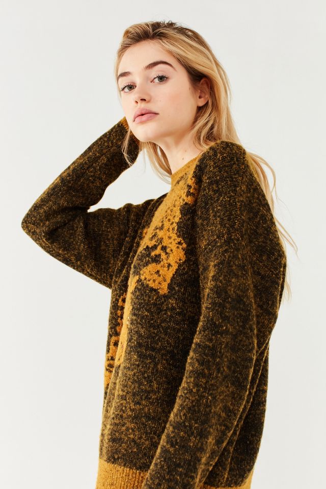 UO Leopard Crew Neck Sweater
