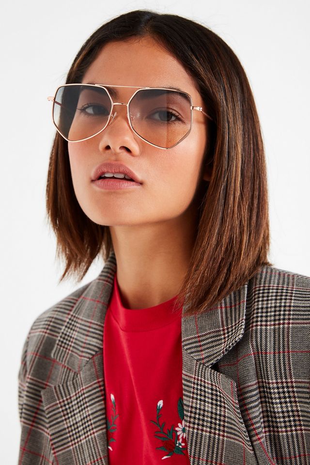 Superstar Geometric Aviator Sunglasses Urban Outfitters