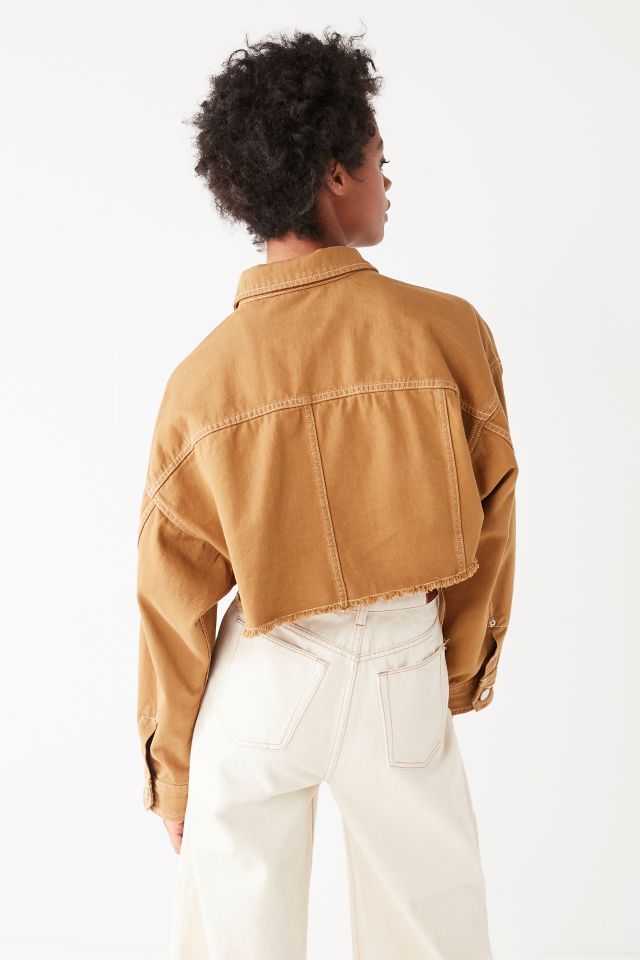 Blouson de camionneur en denim court surdimensionné UO #2