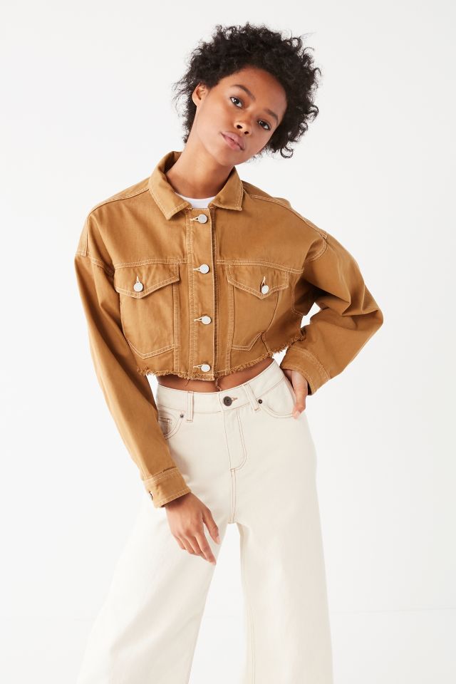 Blouson de camionneur en denim court surdimensionné UO #5