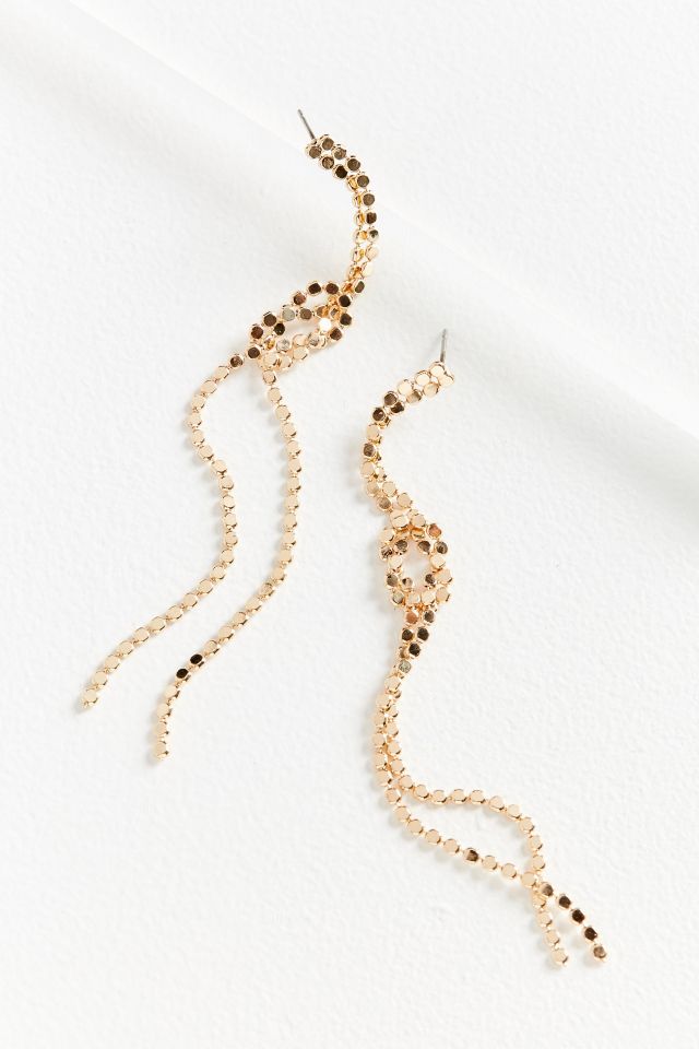 Delicate Chain Knot Drop Earring #1