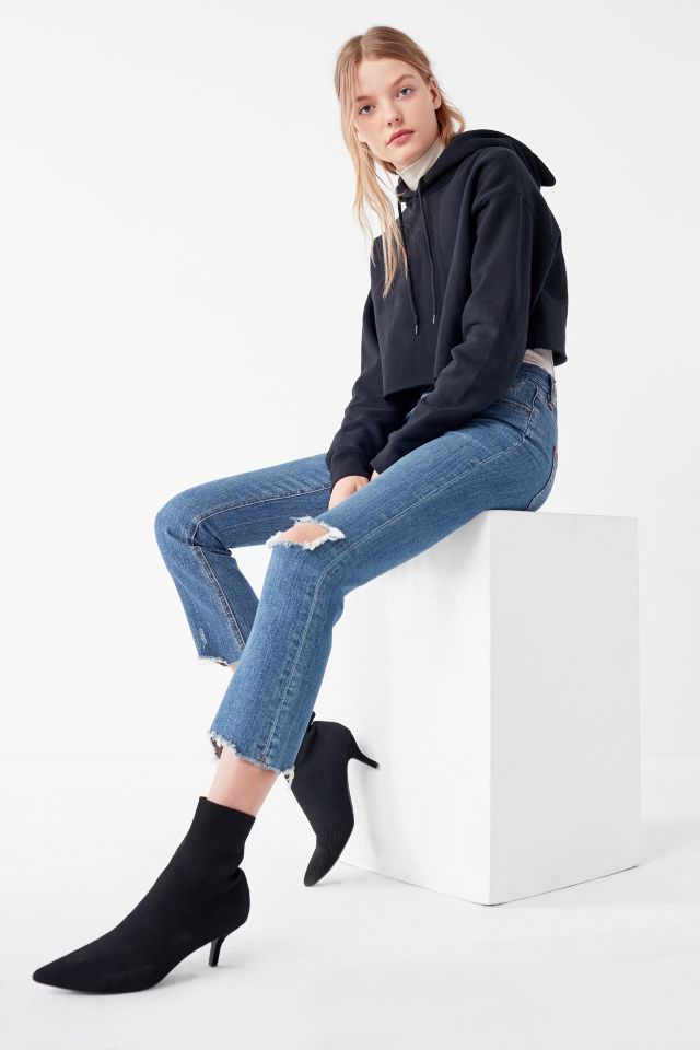 BDG Kick Flare High-Rise Ripped Cropped Jean – Medium Wash #5