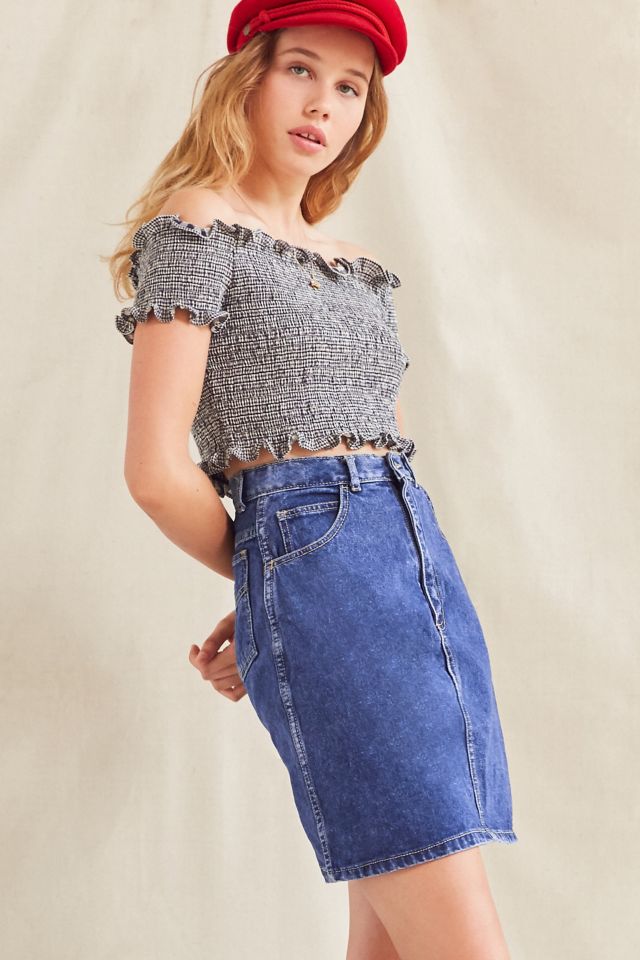 High waisted mini skirt 90s sale
