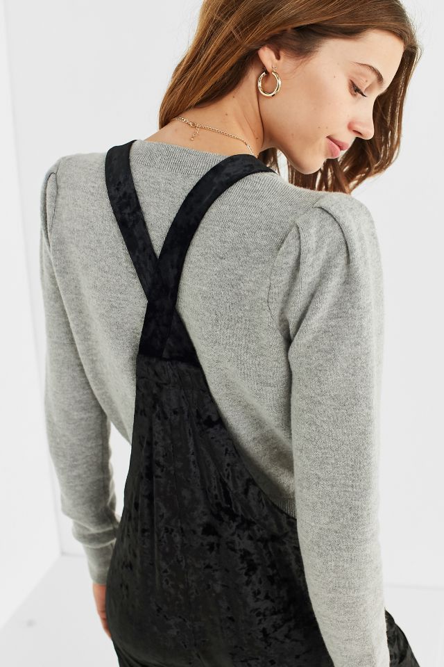 UO Shapeless Velvet Overall #1