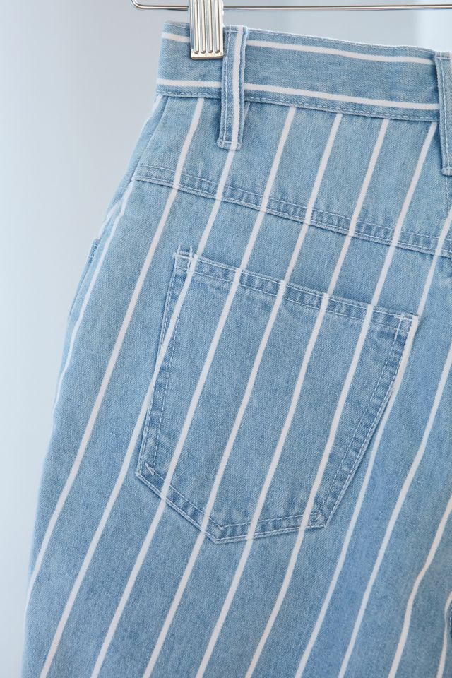 Short en denim vintage à rayures des années 90 #2