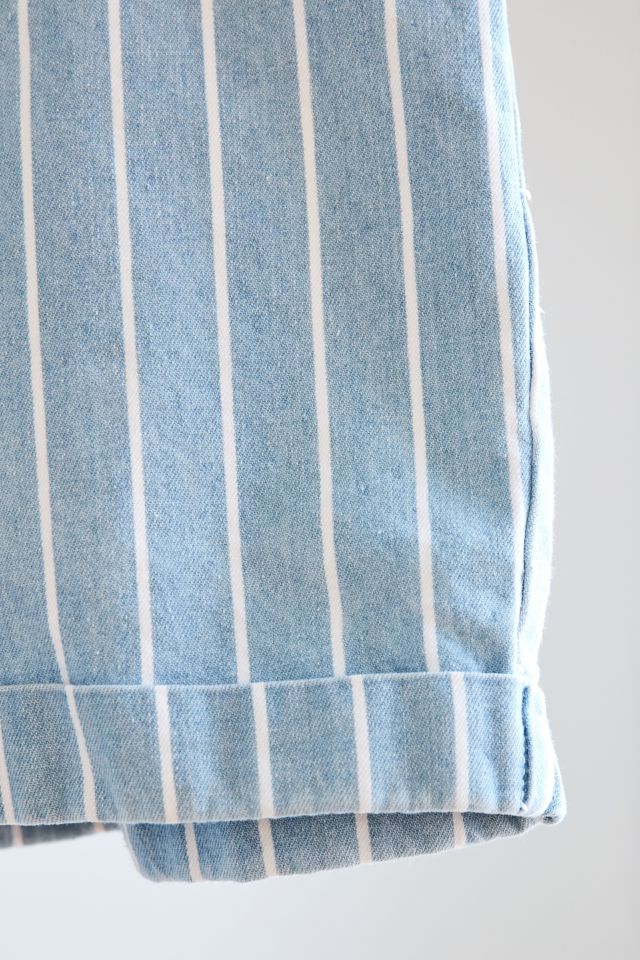 Short en denim vintage à rayures des années 90 #3