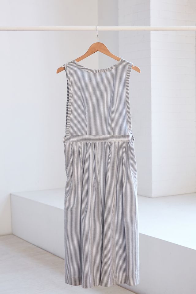 Vintage Blue Stripe Midi Dress #4