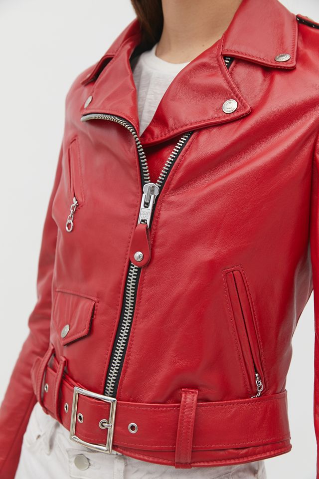 Schott Perfecto Leather Cropped Moto Jacket #1