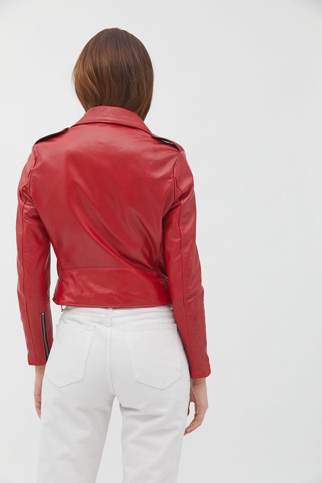 Schott Perfecto Leather Cropped Moto Jacket #2