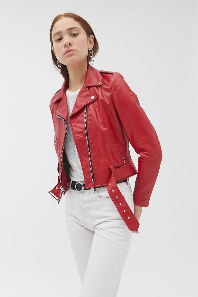 Schott Perfecto Leather Cropped Moto Jacket #3