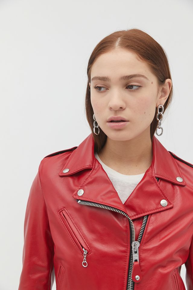 Schott Perfecto Leather Cropped Moto Jacket #4