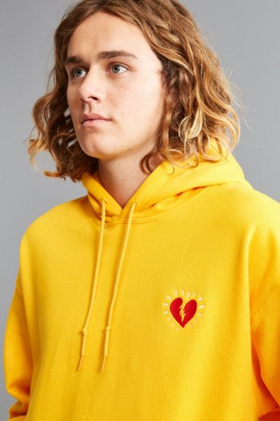 Broken Heart Embroidered Hoodie Sweatshirt Urban Outfitters